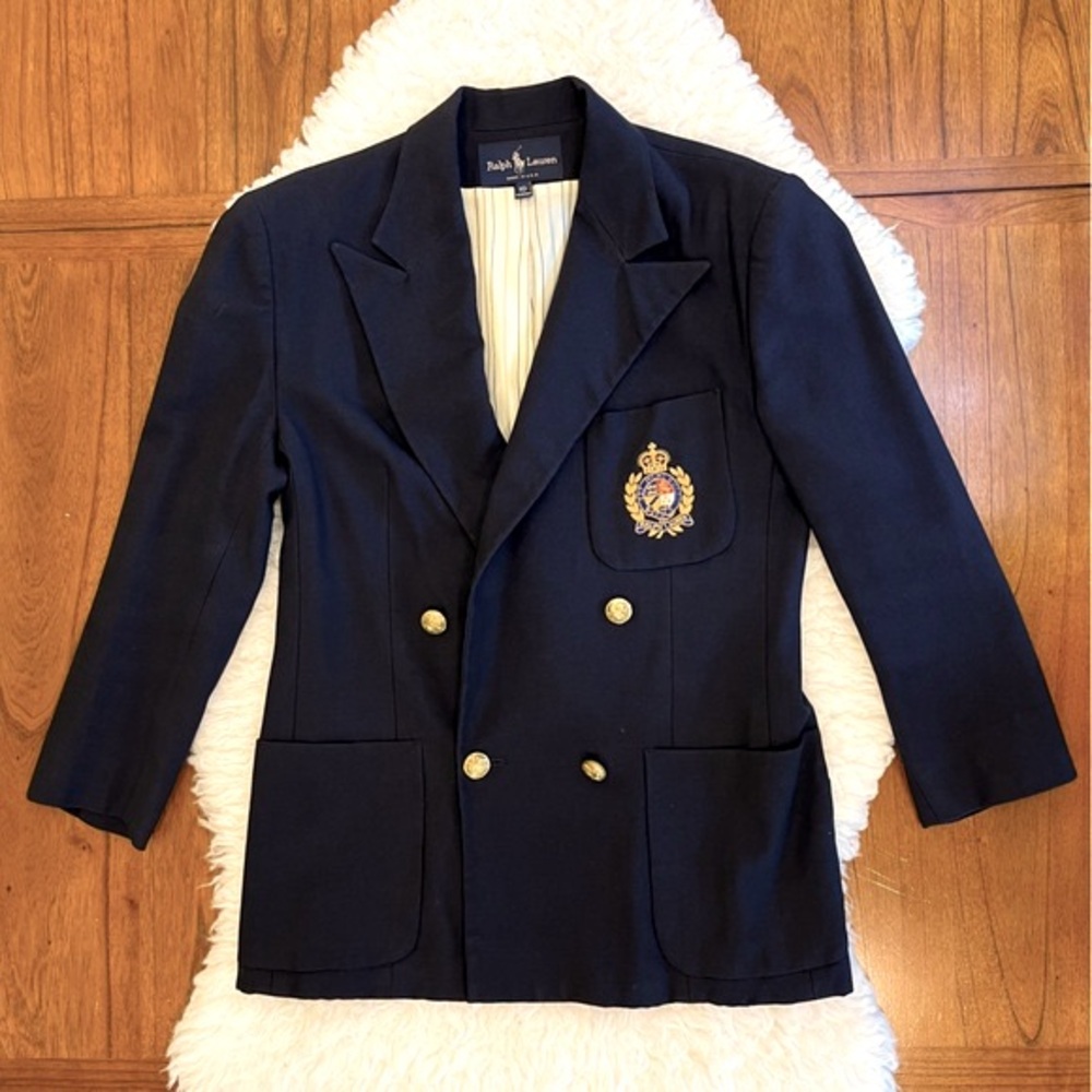 Ralph Lauren BLUE LABEL Navy Blazer with Gold Buttons